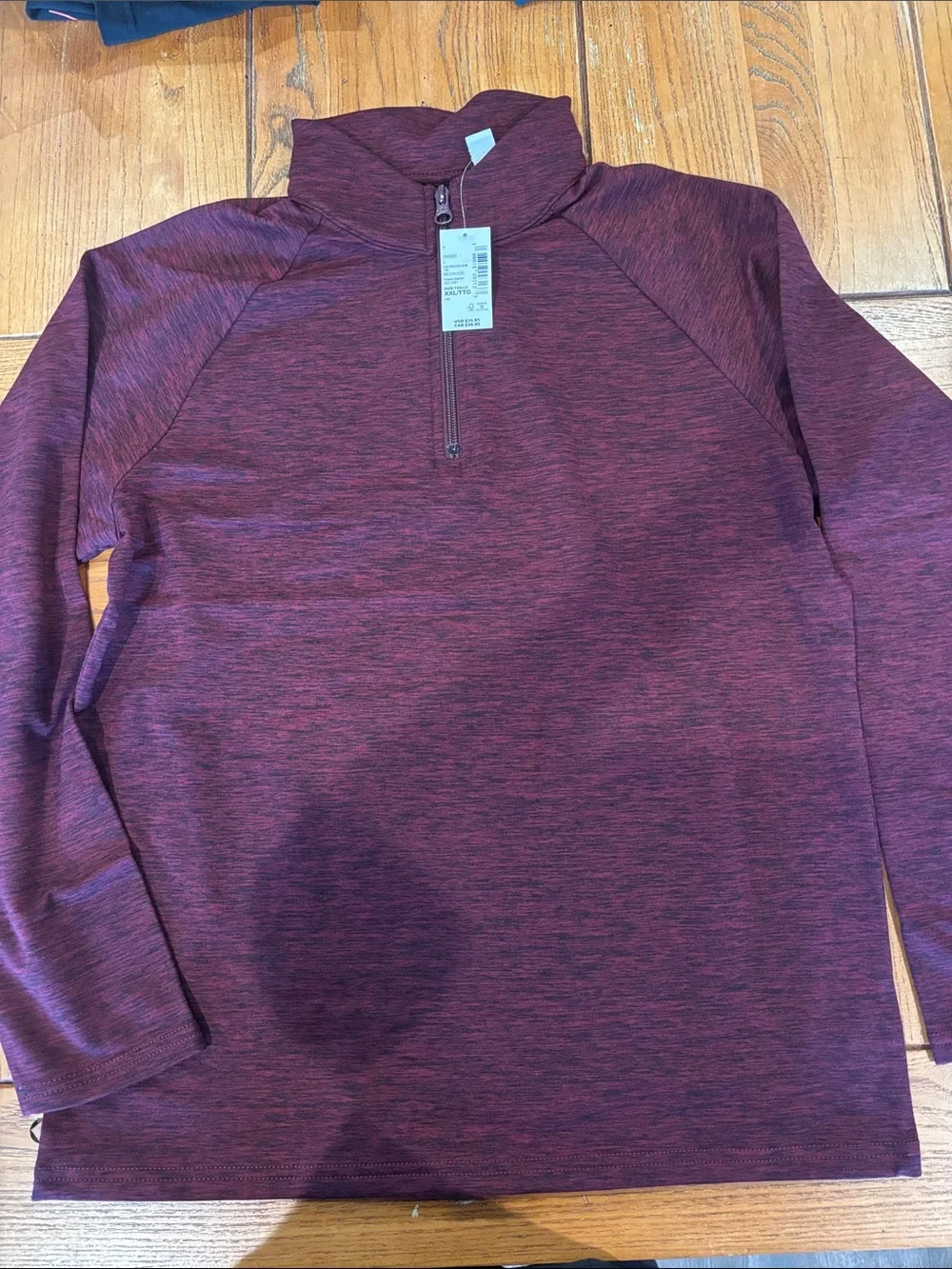 The Children's Place Marled Plum Half-Zip Long Sleeve Tee